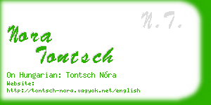 nora tontsch business card